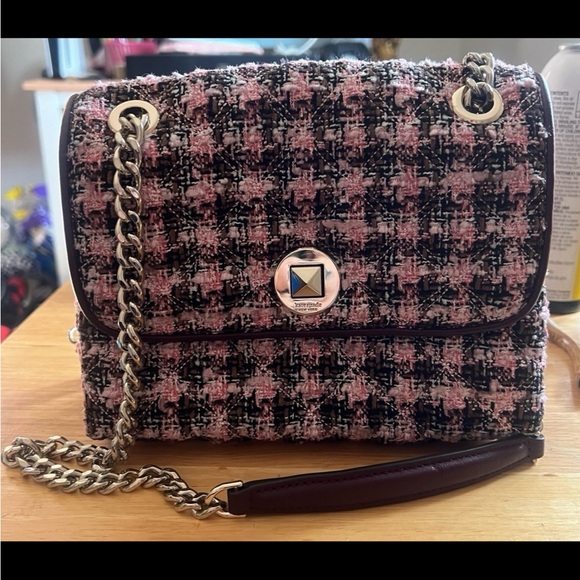 Kate Spade Black and Pink Tweed Shoulder Bag - Picture 8 of 9